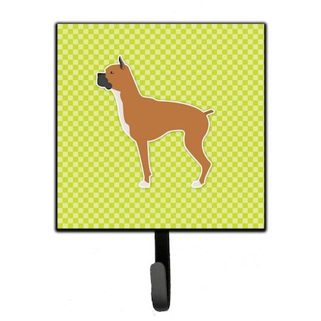Jensendistributionservices Boxer Checkerboard Green Leash or Key Holder MI1707781
